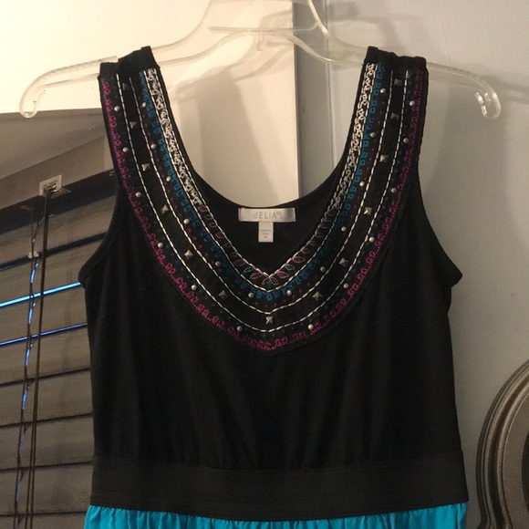Teal and Black Dress - Picture 2 of 2